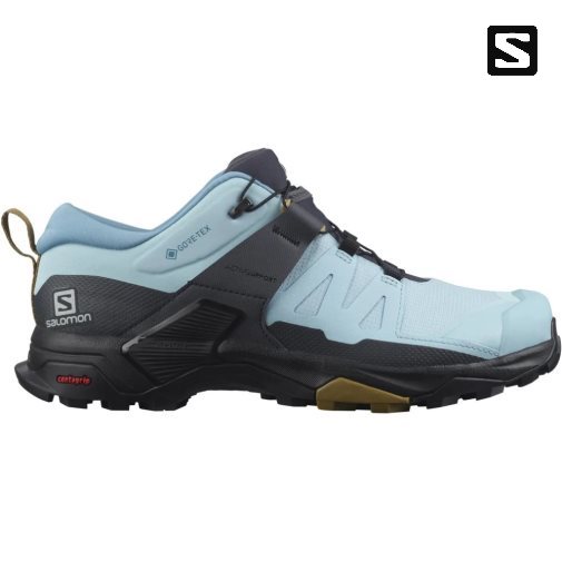 Tênis De Caminhada Salomon X Ultra 4 GTX Feminino Luz Azuis Pretas | PT A03829